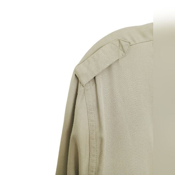 Kensie Shaket Sz Large Light Khaki Green Safari Military Buttons Preppy Jacket - Picture 4 of 16